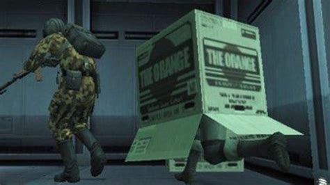 metal gear solid 3 cardboard box gif|solid snake cardboard box.